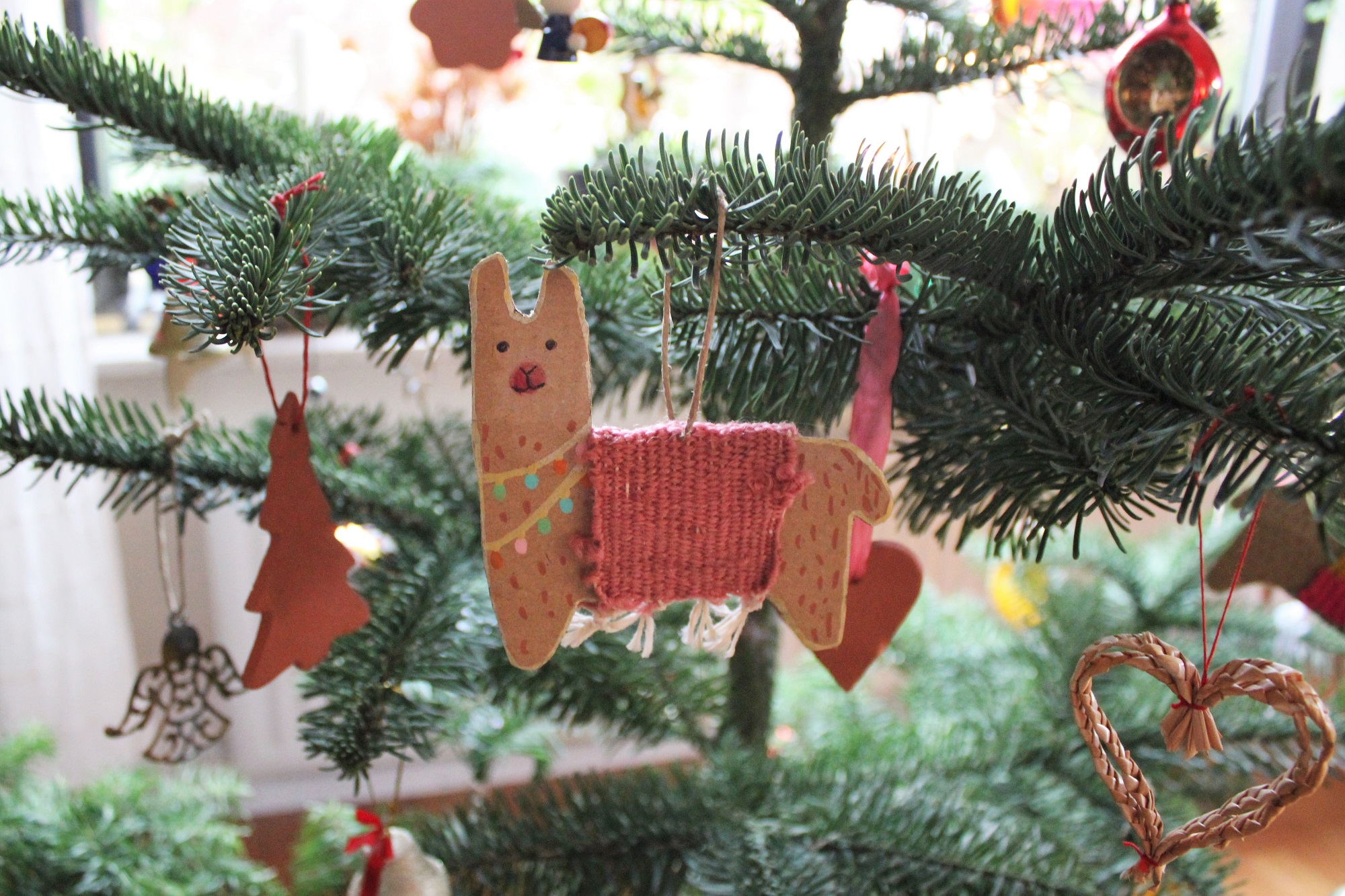 cardboard llama christmas ornament diy